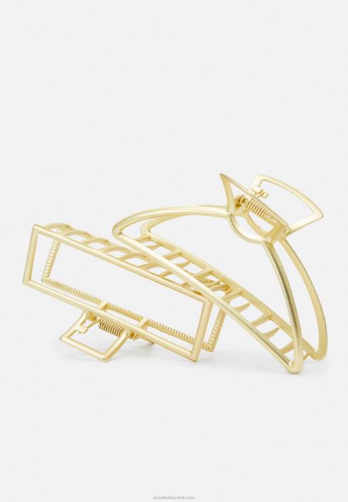 femei Pachet de 2 accesorii pentru coafat auriu Anna Field22842669