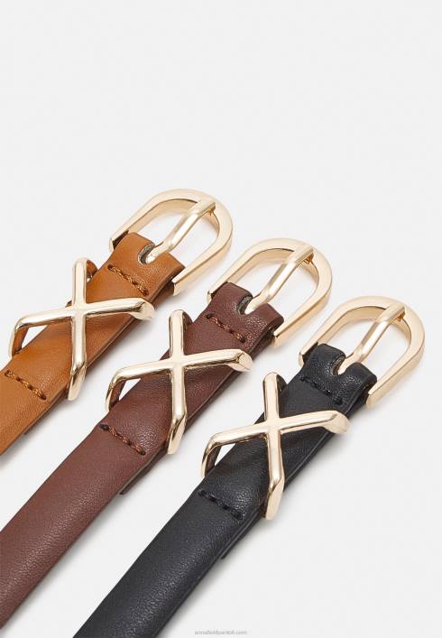 femei Pachet 3 centuri negru/maro/cognac Anna Field22842737