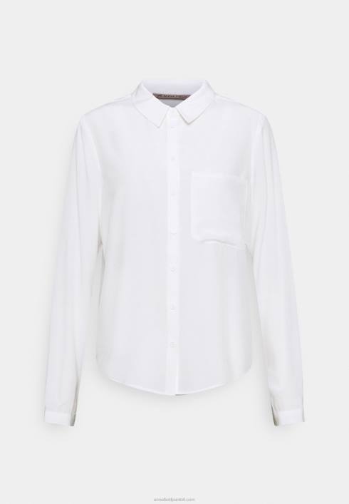 femei bluză de bază cu buzunar bluză cu nasturi de culoare albă Anna Field2284668