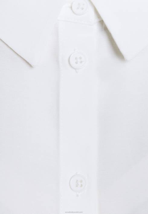 femei bluză de bază cu buzunar bluză cu nasturi de culoare albă Anna Field2284668