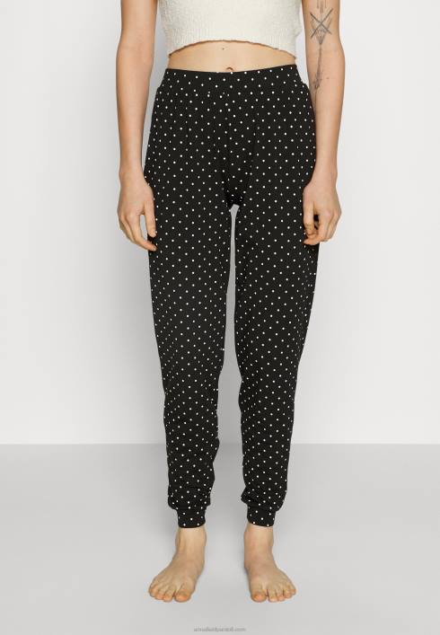 femei Pachet 2 pantaloni de pijama negru/alb Anna Field22841075