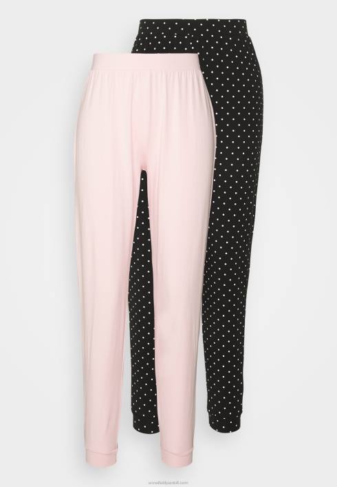 femei Pachet 2 pantaloni de pijama negru/alb Anna Field22841075