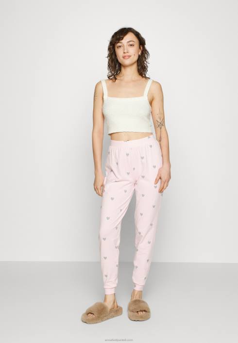 femei Pachet 2 pantaloni de pijama roz/gri Anna Field22841076