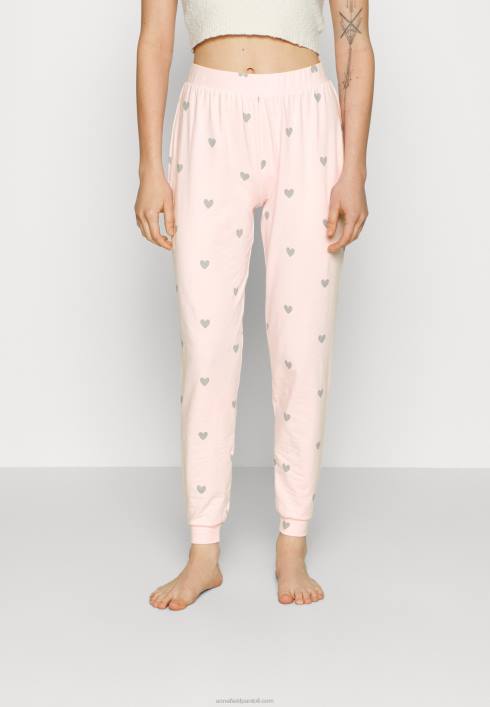 femei Pachet 2 pantaloni de pijama roz/gri Anna Field22841076