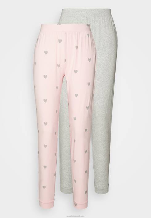 femei Pachet 2 pantaloni de pijama roz/gri Anna Field22841076