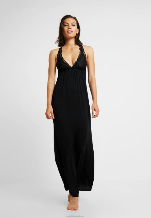 femei anna rochie lungă din viscoză cămașă de noapte neagră Anna Field22841057