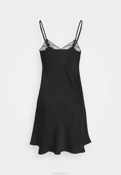 femei cămașă de noapte din satin ciocănit cămașă de noapte neagră Anna Field22841050