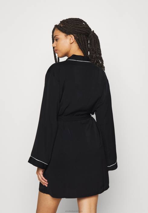 femei halat amanda din satin halat negru Anna Field22841088