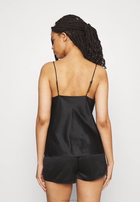 femei set scurt de satin simplu set pijama negru Anna Field22841068