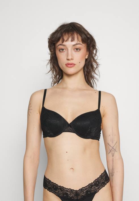 femei Pachet 2 sutien cu sârmă negru/roz Anna Field2284941