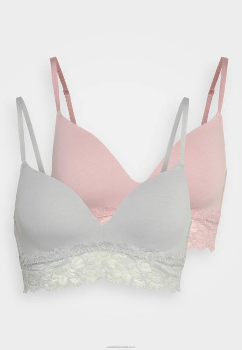 femei Pachet 2 sutien triunghi gri/roz Anna Field2284924