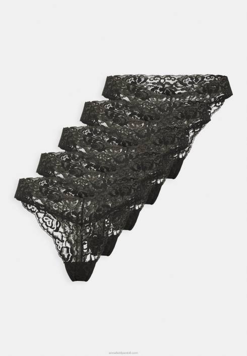 femei Pachet 5 tanga negru Anna Field22841003