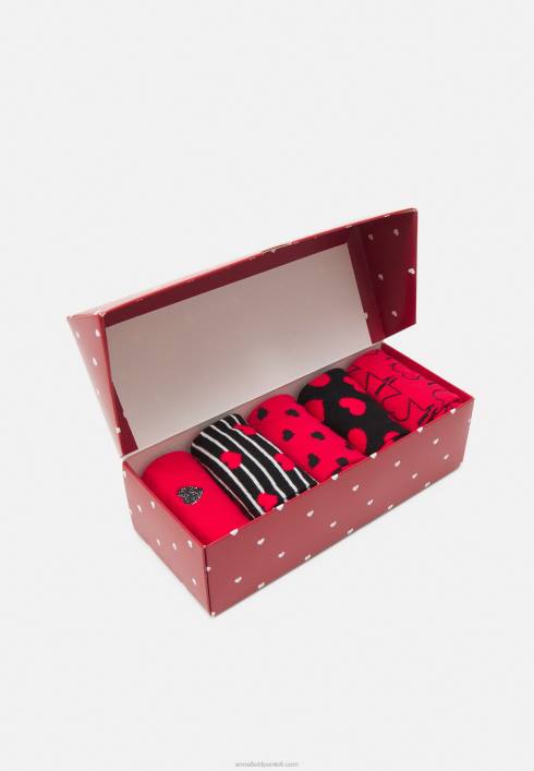 femei Pachet 5 șosete roșii/negri Anna Field22841151