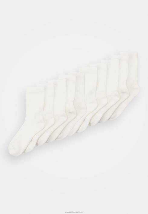 femei Pachet de 10 șosete de culoare albă Anna Field22841122