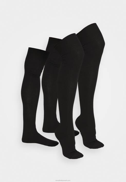 femei Pachet de 2 șosete peste genunchi negre Anna Field22841159