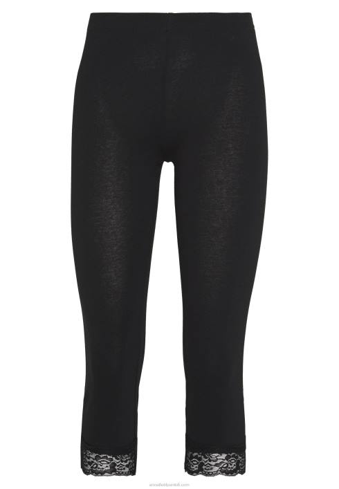 femei leggings capri cu jambiere din dantela pantaloni negri Anna Field2284655