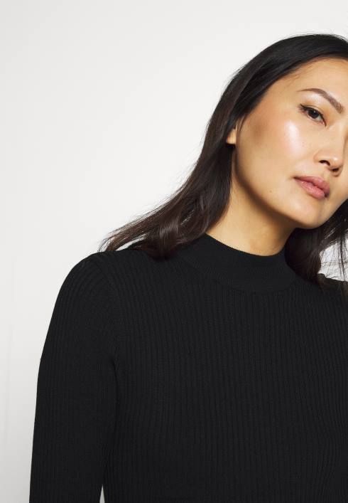 femei crew ausschnitt bodycon ripp mini strickkleid shift dress negru Anna Field2284204