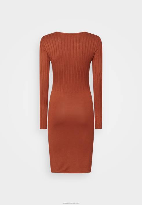 femei crew ausschnitt ripp top bodycon mini strickkleid shift dress maro Anna Field2284202