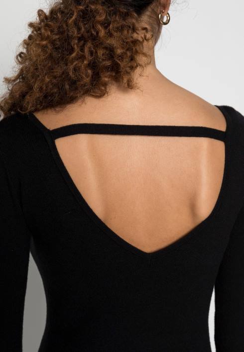 femei offener rcken bodycon mini strickkleid rochie neagra Anna Field2284193