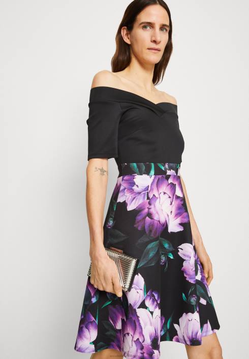 femei rochie de cocktail rochie de petrecere neagra/violet Anna Field228471