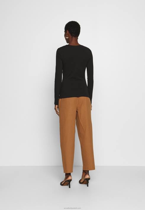 femei Pachet de 2 topuri cu mâneci lungi alb/negru Anna Field2284515