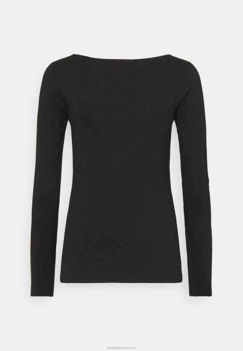 femei Pachet de 2 topuri cu mâneci lungi negru/gri pestriț Anna Field2284525