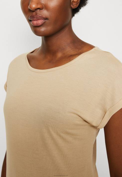 femei Pachet de 3 tricouri de bază bej/alb murdar/roșu Anna Field2284301