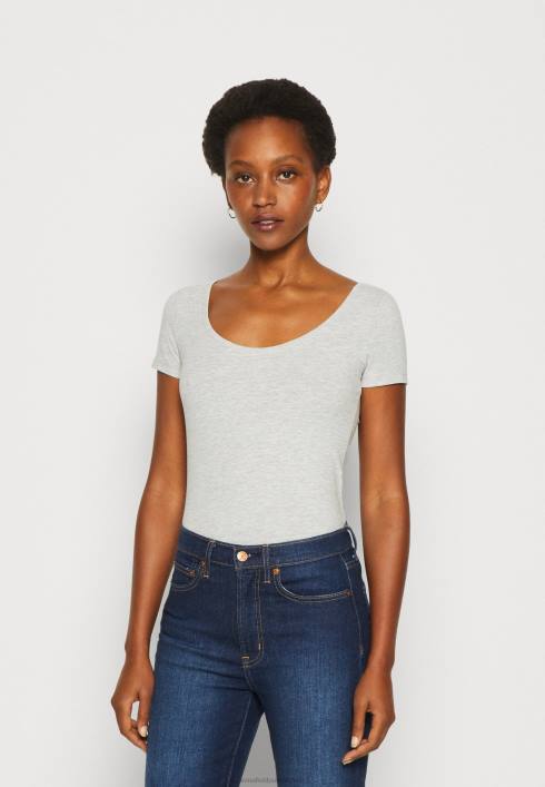 femei Pachet de 3 tricouri de bază mov/alb/gri deschis pestriț Anna Field2284264