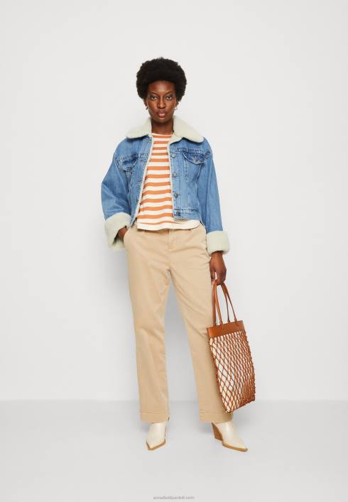 femei top cu maneca lunga alb/cais Anna Field2284558