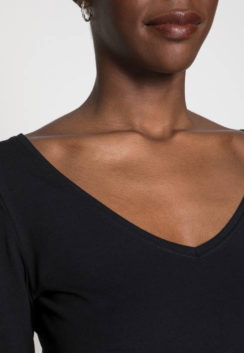 femei top de bază cu mâneci lungi negru Anna Field2284594