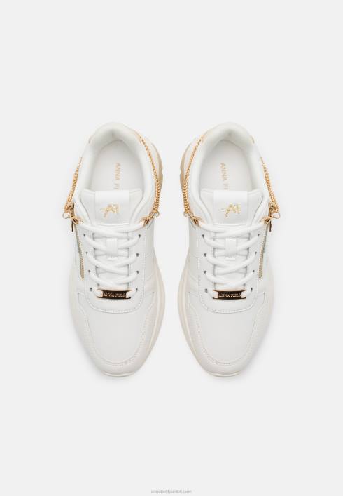 femei pantofi sport din piele alb/auriu Anna Field22841201