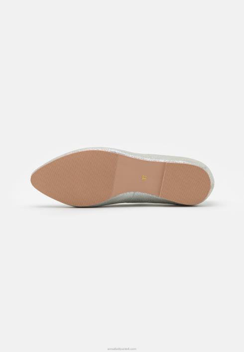 femei balerini din piele argintii Anna Field22842143