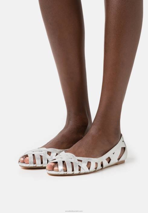 femei balerini peeptoe din piele argintii Anna Field22842142