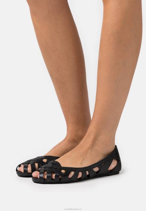 femei balerini peeptoe din piele negri Anna Field22842148