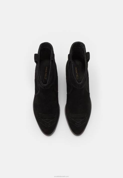 femei Botine din piele cowboy/biker neagra Anna Field22842050