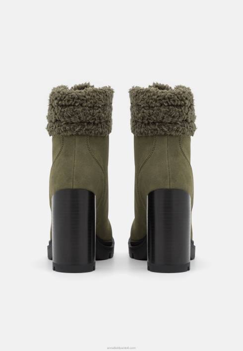 femei botine cu siret din piele kaki Anna Field22842017