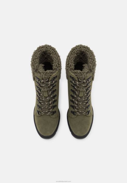 femei botine cu siret din piele kaki Anna Field22842017