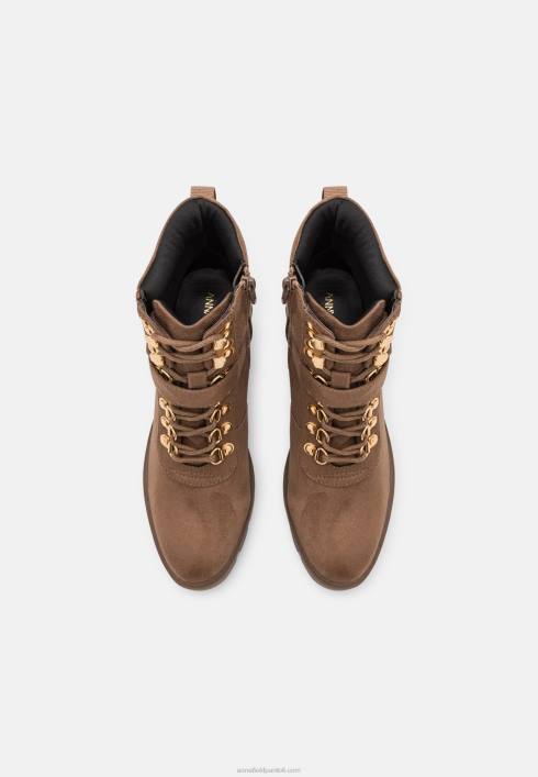 femei botine cu siret taupe Anna Field22841907