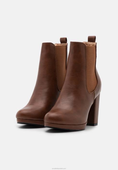 femei botine cu toc înalt cognac Anna Field22842053