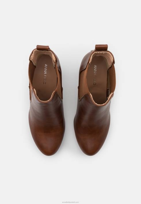 femei botine cu toc înalt cognac Anna Field22842053