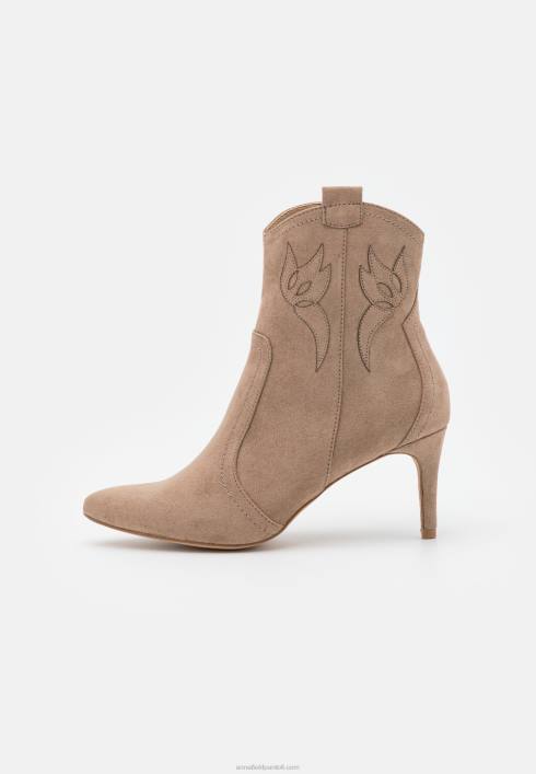 femei botine cu toc înalt taupe Anna Field22842048