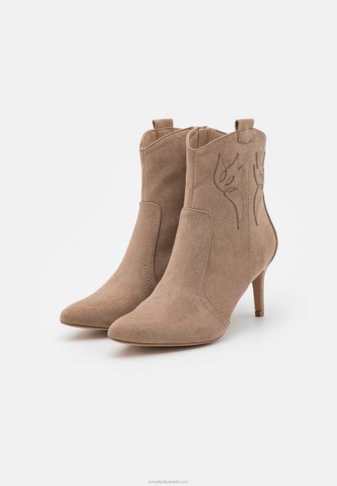femei botine cu toc înalt taupe Anna Field22842048
