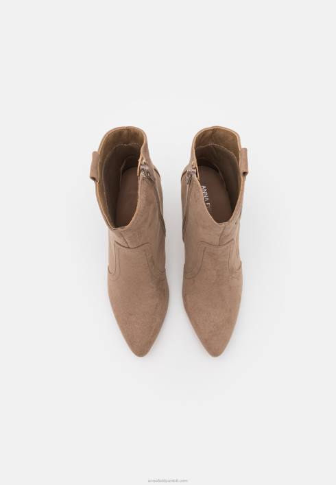 femei botine cu toc înalt taupe Anna Field22842048