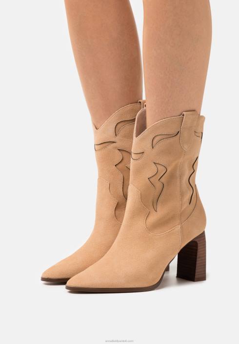 femei botine din piele cowboy/biker bej Anna Field22842052
