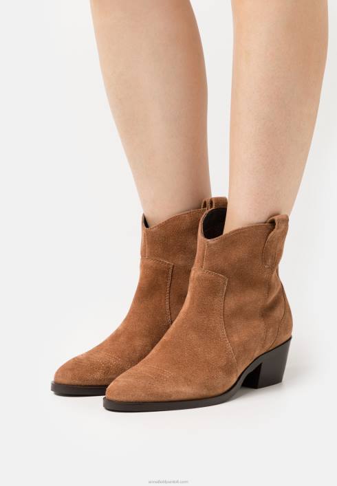 femei botine din piele cowboy/biker cognac Anna Field22842049