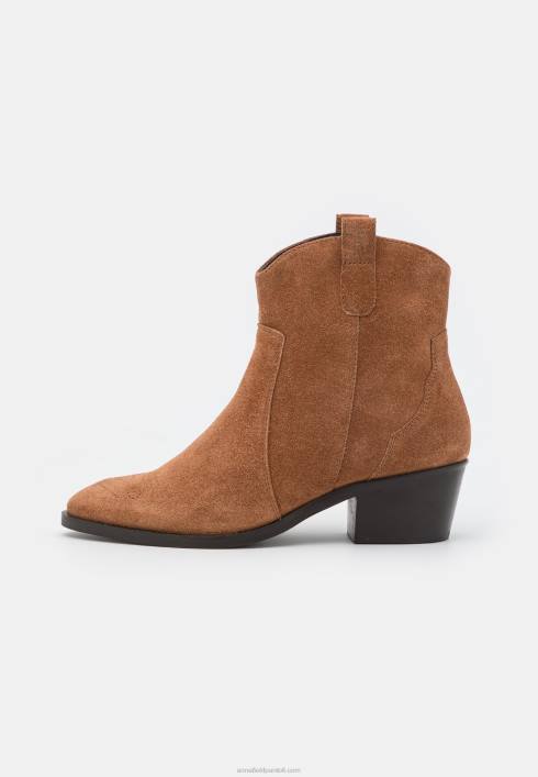femei botine din piele cowboy/biker cognac Anna Field22842049