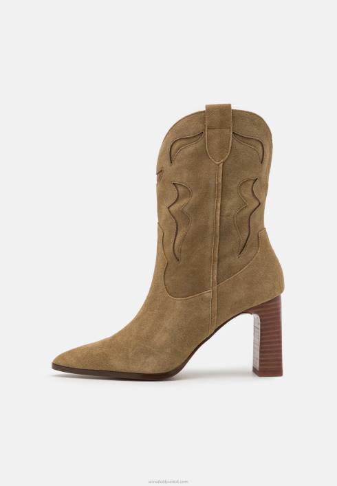 femei botine din piele cowboy/biker kaki Anna Field22842051