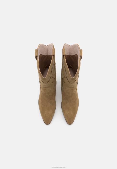 femei botine din piele cowboy/biker kaki Anna Field22842051