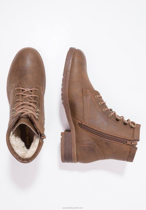 femei cizme iarna botine cu siret cafea Anna Field22842015