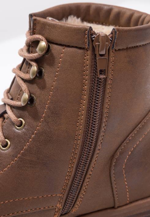 femei cizme iarna botine cu siret cafea Anna Field22842015